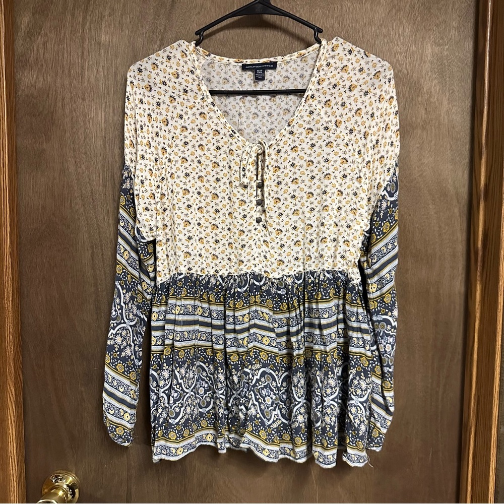 American Eagle Long Sleeve Blouse Extra‎ Small